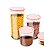 Potes Hermeticos Rosa 3 Peças Acrilico Redondo Resistente Livre Bpa 1400ml 1000ml 600ml - Imagem 1