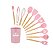 Kit Colheres Silicones 12 Peças Silicone com Suporte de Madeira - Imagem 1