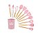 Kit Colheres Silicones 12 Peças Silicone com Suporte de Madeira - Imagem 2