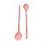 Kit 2 Colheres Rosa para Mexer Suco Liquidos Cabo Longo - Imagem 3