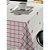 Toalha de Mesa Retangular Coração e Xadrez Rosa 140x210 Cm - Imagem 2