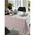 Toalha de Mesa Retangular Coração e Xadrez Rosa 140x210 Cm - Imagem 1