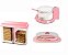 Kit Porta Bolacha + Açucareiro + Mantegueira Rosa - Linha Acril 3 Peças - Imagem 1