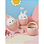 Lixeira de Mesa Com Tampa Coelho Rosa e Branco - Imagem 5