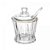 Açucareiro de Vidro Fio de Ouro Colher e Tampa Radial 210ml Lyor - Imagem 4