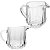 Kit 2 Leiteiras de Vidro Com Alça 200ml Diamante Lyor - Imagem 1
