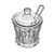 Açucareiro Vidro Cristal Com Tampa Colher 210ml Radial Lyor - Imagem 2