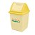 Lixeira Basculante De Cozinha Amarelo Floral 3,75 Litros - Imagem 2