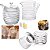Kit Manteigueira Francesa + Açucareiro + Leiteira de Vidro Colméia Lyor - Imagem 1