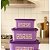 Kit 3 Potes Quadrados Com Tampa Multiuso Lilás Roxo Bella - Imagem 2