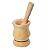 Pilão Prático Com Socador Em Madeira Para Drink Alho Tempero - Imagem 2