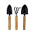 Kit Ferramentas para Jardinagem Pazinhas Rastelo Metal 3 Peças - Imagem 3