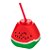 Copo Com Canudo Fatia de Melancia Vermelho Verde 600ml - Imagem 2
