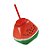 Copo Com Canudo Fatia de Melancia Vermelho Verde 600ml - Imagem 3