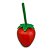 Copo Com Canudo Formato Fruta Morango Vermelho Verde 500ml - Imagem 2