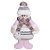 Pendente Boneco de Natal Rosa Trico Christmas 22cm C463 - Imagem 2
