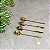 Kit 4 Colheres de Chá de Aço Inox Dourado Flores Wolff - Imagem 6