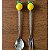 Kit Garfo + Colher Talheres de Inox Com Cabo Formato de Fruta Y888 - Imagem 4
