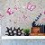 Adesivo Decorativo Borboletas Rosa Para Geladeira Móveis Paredes - Imagem 2