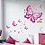 Adesivo Decorativo Borboletas Rosa Para Geladeira Móveis Paredes - Imagem 1