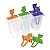 Kit 6 Forminhas para Picolé Sorvete Animais Coloridos R102 - Imagem 6