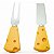 Kit Garfo + Faca Para Queijos e Frios Inox Formato Queijo 12,3cm C87 - Imagem 2