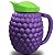 Jarra Para Suco Água com Alça 1,5L Modelo Uva Roxa e Verde - Imagem 3