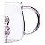 Caneca Xicara de Vidro Borossilicato Coelho e Alça Rosa 3D 350ml C49 - Imagem 3