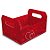 CESTA CAIXOTE P/ PRESENTE (G) 14,5X25X18,5cm AMOR C/ 10 UNID - Imagem 1