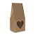 SACO ESPECIAL KRAFT C/ VISOR CORAÇÃO 19x8x7cm PCT C/ 10 UNID - Imagem 1