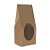 SACO ESPECIAL KRAFT C/ VISOR OVAL 19x8x7cm PCT C/ 10 UNIDADES - Imagem 1