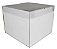 CAIXA P/ BOLO (P) 22X22X18cm BRANCA PCT C/ 05 UNIDADES - Imagem 1