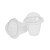 25un Mini Copinhos com Tampa Bolha Transparente 25ml Flip - Imagem 4