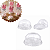 10 Cake Box Cristal Redonda Centro de Mesa Transparente Doces Festa Lembrancinhas Flip - Imagem 8