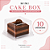 10 Embalagem Mini Cake Box Quadrada Transparente Bolos Festas Docinhos Flip 6534 - Imagem 5