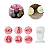 Kit 6 Carimbos Rosa Masculinos Dia Dos Pais 2cm Para Doces Blue Star - Imagem 7