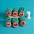 Kit 6 Carimbos Rosa Masculinos Dia Dos Pais 2cm Para Doces Blue Star - Imagem 1
