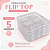 5 Embalagem Flip Top Transparente Com Divisória Para Bolos Doces Brownie - Imagem 5
