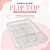 5 Embalagem Flip Top Transparente Com Divisória Para Bolos Doces Brownie - Imagem 2