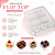 5 Embalagem Flip Top Transparente Com Divisória Para Bolos Doces Brownie - Imagem 3