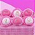 Kit 6 Carimbos Femininos Barbie Rosa Bebê 2cm Blue Star - Imagem 1