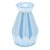 VASO DECORATIVO FACETADO AZUL PEROLADO 9x9x15 C/1 UN- CROMUS - Imagem 1