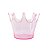 CACHEPÔ DE COROA ACRÍLICA ROSA TRANSPARENTE - LSC TOYS - Imagem 1