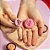 Kit 6 Carimbos Corações Rosa Bebê 2cm Blue Star - Imagem 3