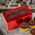 10 Caixas Laminadas Vermelha Com Visor Para 2 Doces Embalagem 8x4x4cm Presentes Encomendas Natal Festa C4677 Ideia - Imagem 1