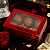 10 Caixas Laminadas Com Visor Para 6 Doces Vermelha Embalagem 12x8x4cm Presentes Encomendas Natal Festa C4679 Ideia - Imagem 1