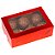 10 Caixas Laminadas Com Visor Para 6 Doces Vermelha Embalagem 12x8x4cm Presentes Encomendas Natal Festa C4679 Ideia - Imagem 3