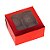 10 Caixas Laminadas Com Visor Para 4 Doces Vermelha Embalagem 8x8x4cm Presentes Encomendas Festa Natal C4678 Ideia - Imagem 4