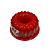FORMA DEC SUICA GOMADA 2P 11X13X6 VERMELHO DONA LELLA - Imagem 1