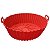 FORMA SILICONE AIRFRYER REDONDA TERRACOTA COM ALÇAS 20CM PRIME CHEF - Imagem 1